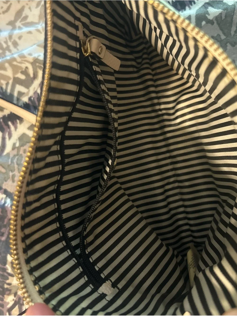 kate spade Cream Pebbled Leather Crossbody with Gold Hardware